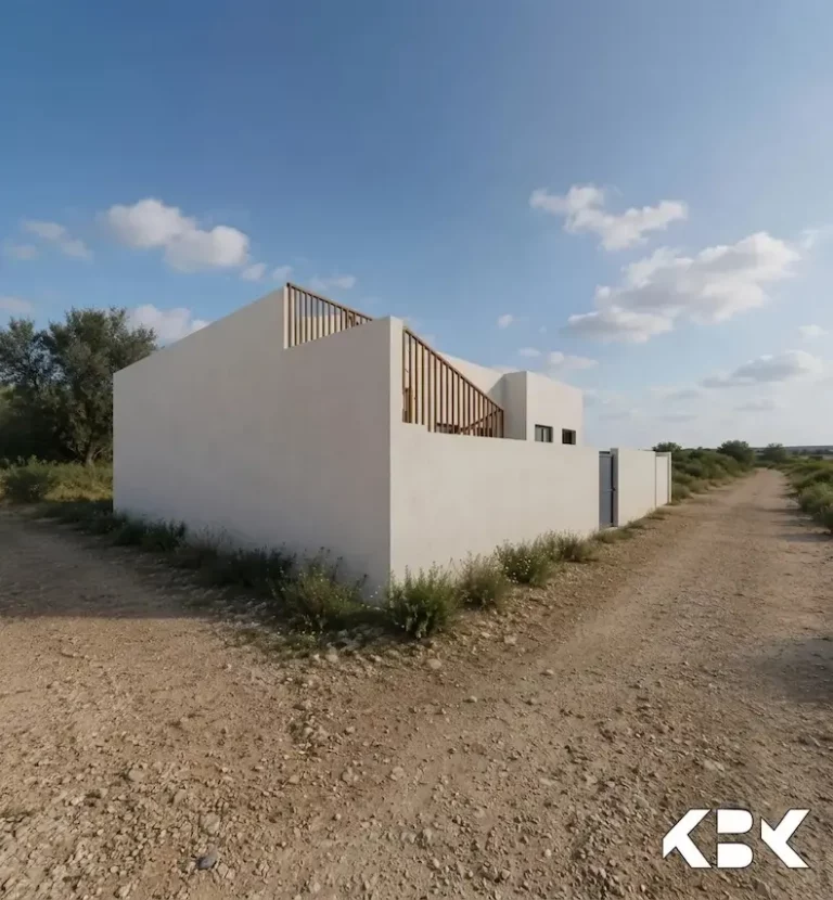 découvrez le projet de construction d'une villa contemporaine à Bizerte, Menzel Abderrahmen, réalisé par Karim Ben Khalifa, architecte à bizerte et fondateur de KBK Architecture