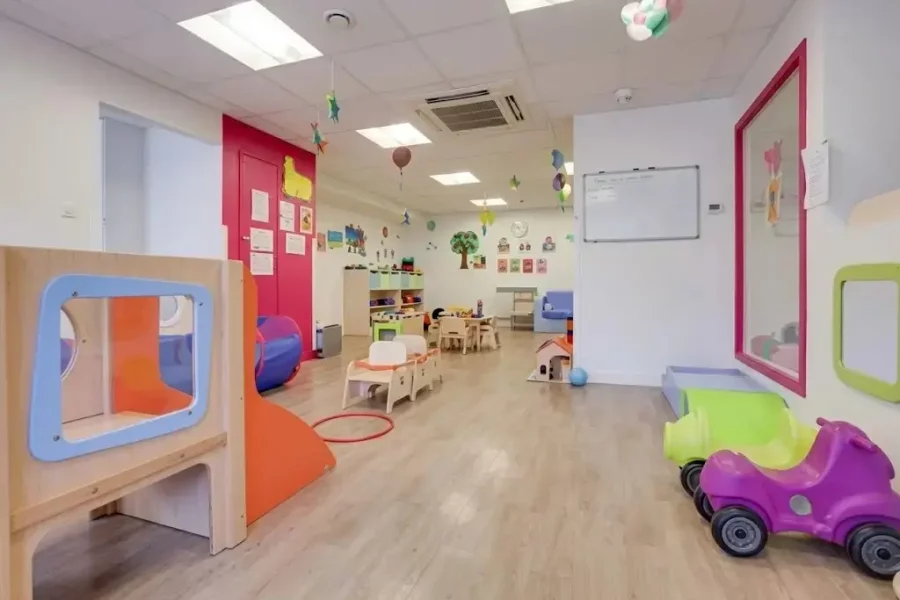 vue du projet de conception d'une creche municipale située au Bourget, île de franc, enommée crèche départementale Division Leclerc