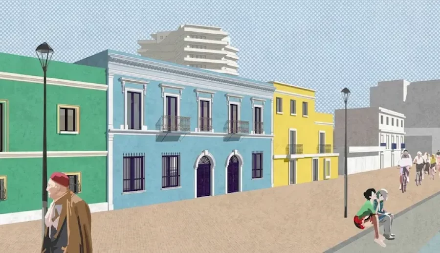 Restauration de la façade de l'ancienne ambassade d'Italie au vieux port de Bizerte